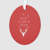 ホリデーシーズン、メリークリスマス、サンタヘルパー オーナメント (正面)