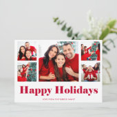 ホリデーシーズン | モダン写真グリッド シーズンカード (スタンド正面)