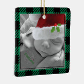 ホリデーシーズン 名前 プライド トラック 赤 緑 セラミックオーナメント (右)