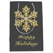 ホリデーシーズン 宝飾 イラスト ミディアムペーパーバッグ (正面)