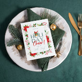 ホリデーシーズン 恋人たちのミカン葉のグリーティングカード 招待状