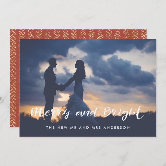 ホリデーシーズン 楽しい フォトオーバーレイ テンプレート (正面/裏面)