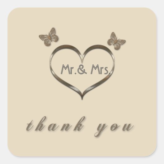 ホリデーシーパーソナライズされたズンビーベ スクエアシール (正面)