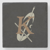 ホリデーシーパーソナライズされたズンビーベ ストーンコースター (正面)