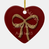 ホリデーシーパーソナライズされたズンビーベ セラミックオーナメント (正面)