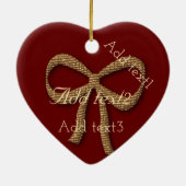 ホリデーシーパーソナライズされたズンビーベ セラミックオーナメント (裏面)