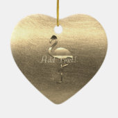 ホリデーシーパーソナライズされたズンビーベ セラミックオーナメント (裏面)