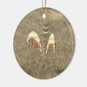 ホリデーシーパーソナライズされたズンビーベ セラミックオーナメント (左)