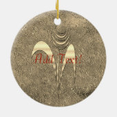 ホリデーシーパーソナライズされたズンビーベ セラミックオーナメント (裏面)