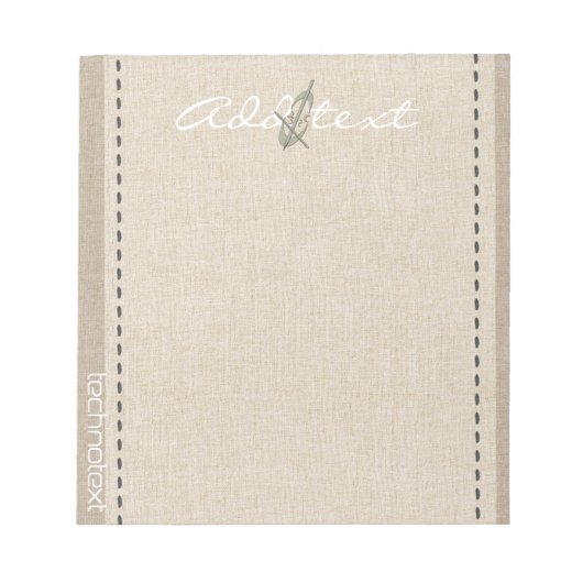 ホリデーシーパーソナライズされたズンビーベ ノートパッド (正面)