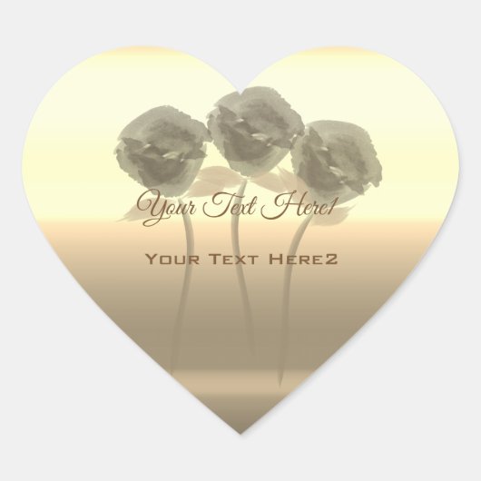 ホリデーシーパーソナライズされたズンビーベ ハートシール (正面)