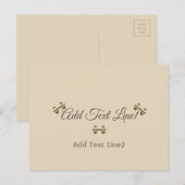 ホリデーシーパーソナライズされたズンビーベ ポストカード (正面/裏面)