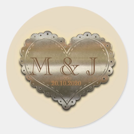 ホリデーシーパーソナライズされたズンビーベ ラウンドシール (正面)