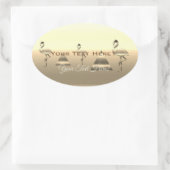 ホリデーシーパーソナライズされたズンビーベ 楕円形シール (バッグ)