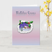 ホリデーシーン カード (黄色い花)