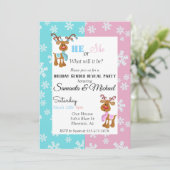 ホリデージェンダーベビーリビールパーティートナカイ雪 招待状 (スタンド正面)