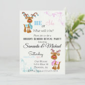 ホリデージェンダーベビーリビールパーティートナカイ 招待状 (スタンド正面)