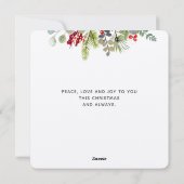 ホリデージョイシンプルズウォーターカラーリースホリデーカード シーズンカード (裏面)