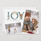 ホリデージョイフォトカパーソナライズされたード シーズンカード (正面)