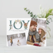 ホリデージョイフォトカパーソナライズされたード シーズンカード (スタンド正面)