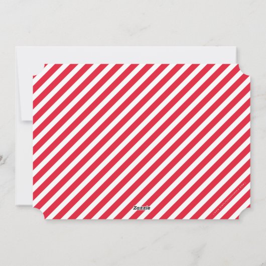 ホリデージョイフォトモダンフェスティバル赤いキラキラ シーズンカード (裏面)