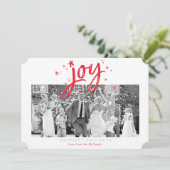 ホリデージョイフォトモダンフェスティバル赤いキラキラ シーズンカード (スタンド正面)