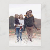 ホリデージョイレッドスエレガントノーフレーク予算 シーズンポストカード (正面)