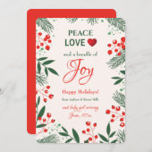 ホリデージョイ妊娠告知ホリデーカード シーズンカード (正面/裏面)