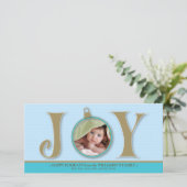 ホリデージョイ カスタムファミリーフォトカード (アクア) シーズンカード (スタンド正面)