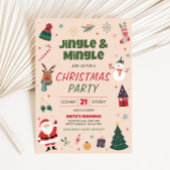 ホリデージングルとミングルキュートクリスマスパーティー 招待状