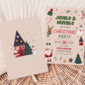 ホリデージングルとミングルキュートクリスマスパーティー 招待状