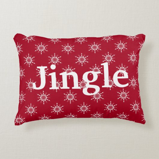 ホリデージングルカントリーパターンクリスマス アクセントクッション (正面)