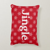 ホリデージングルカントリーパターンクリスマス アクセントクッション (裏面(縦))