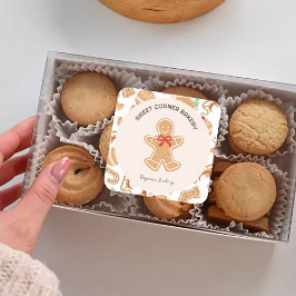 ホリデージンジャーパンベーカリークリスマスプロモーション スクエアシール