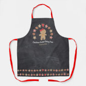 ホリデージンジャーブレッドガールベーキングクルーシャルボード エプロン (正面)