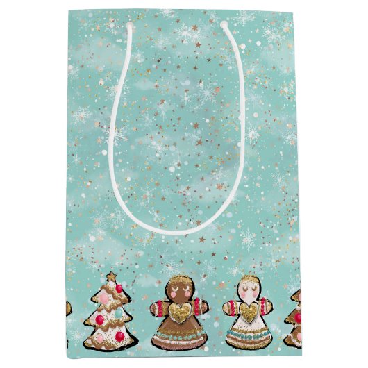 ホリデージンジャーブレッドクリスマスバッグ ミディアムペーパーバッグ (正面)