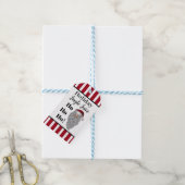 ホリデージンルジュパーソナライズされたース ギフトタグ (より糸付き)