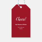 ホリデージンルジュパーソナライズされたース ギフトタグ (裏面)