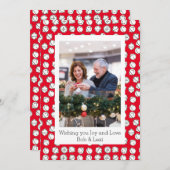 ホリデージンルベルズフォトフラットホリデーカード シーズンカード (正面/裏面)