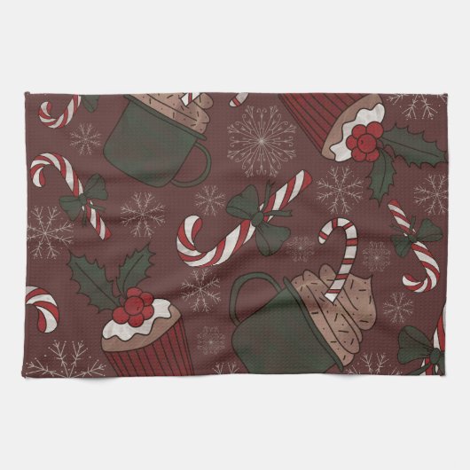 ホリデースウィートトリート キッチンタオル (横)