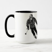 ホリデースキーヤー – ダウンヒルスキー マグカップ (左)