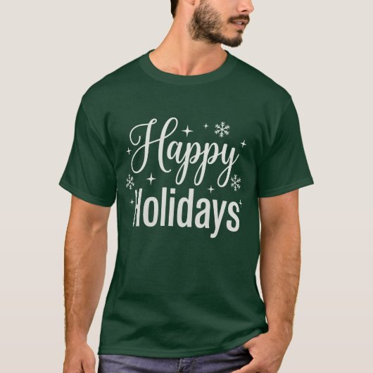 ホリデースクリプトスノーフレーク Tシャツ (正面)