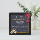 ホリデースコティッシュアフタヌーンティーパーティの招待状 招待状 (スタンド正面)