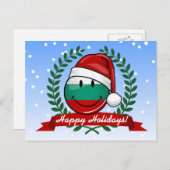 ホリデースタイルブルガリア国旗 シーズンポストカード (正面/裏面)