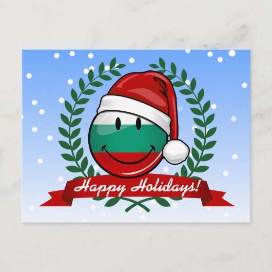 ホリデースタイルブルガリア国旗 シーズンポストカード (正面)