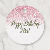 ホリデースタッフ感謝ピンクギフトラベルラベル フェイバータグ (裏面)