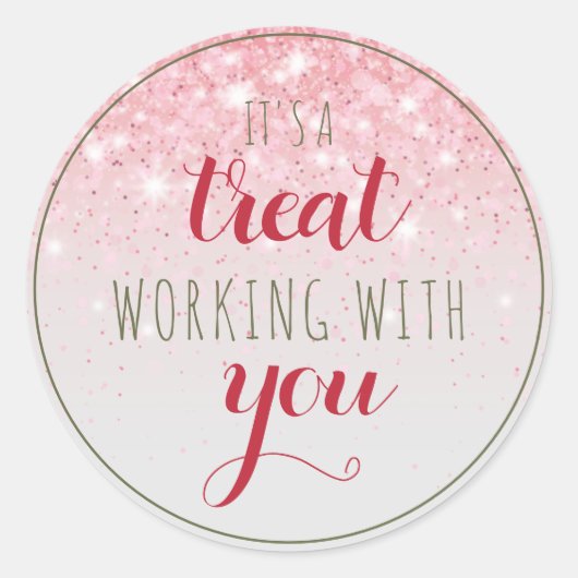 ホリデースタッフ感謝メスギフトラベルラベル ラウンドシール (正面)