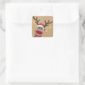 ホリデースタンプ – ルドルフ赤い鼻のトナカイ スクエアシール (バッグ)