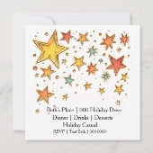 ホリデースターズアンドカワイイオーナメントパーティー 招待状 (裏面)