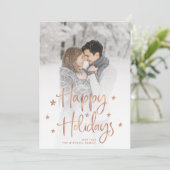 ホリデースターズ |手書きのスクリプトとフォトカード シーズンカード (スタンド正面)